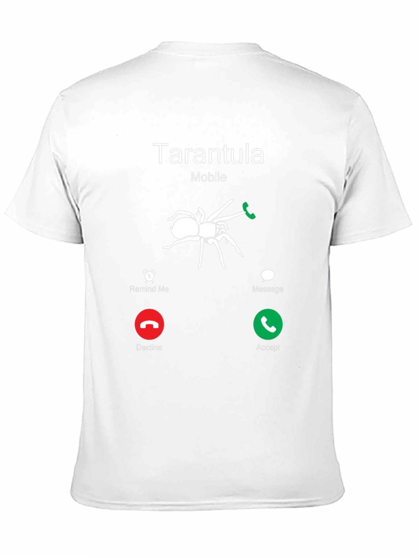 Tarantula Incoming Call Funny Graphic T-Shirt