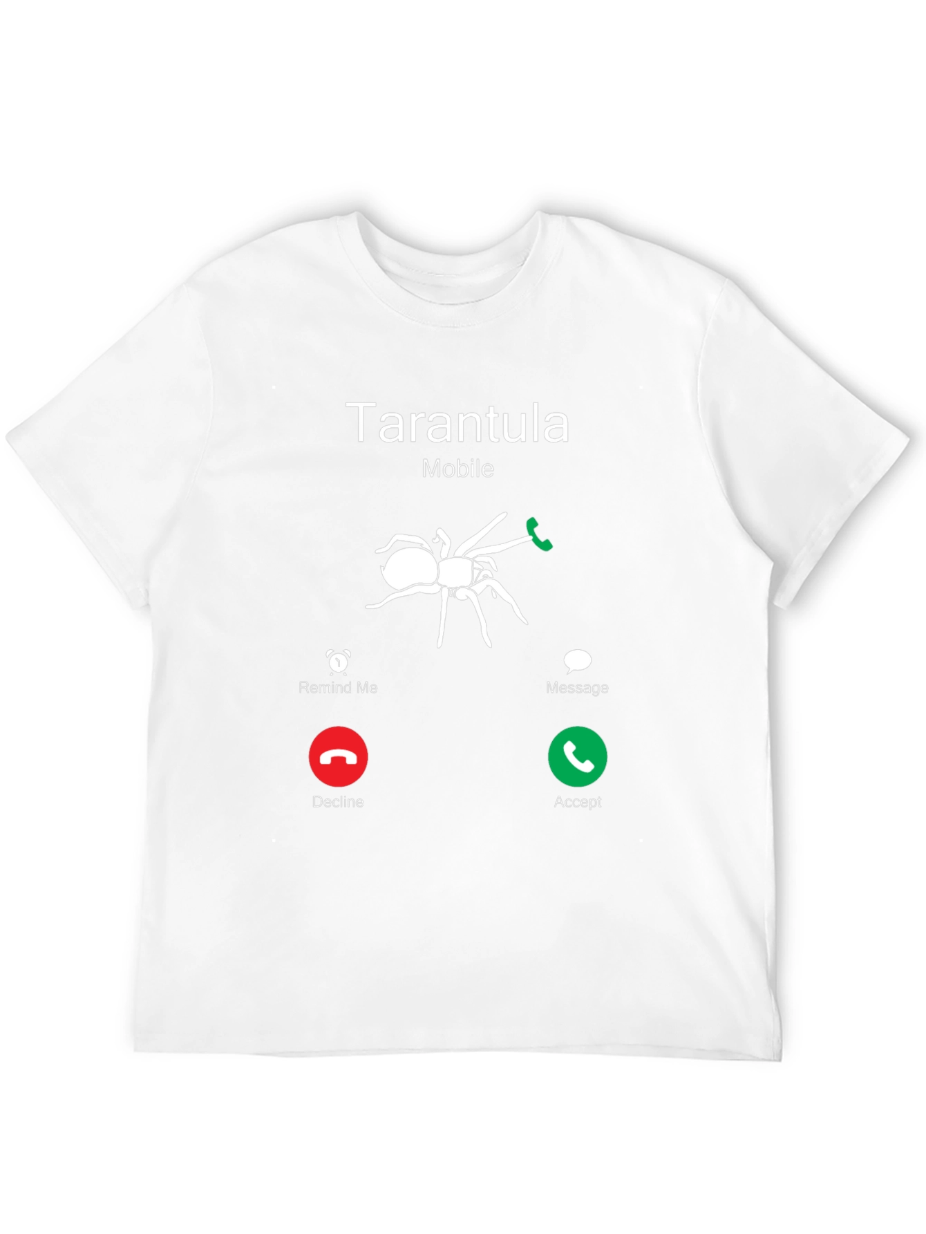 Tarantula Incoming Call Funny Graphic T-Shirt