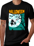 Halloween Witch Graphic T-Shirt