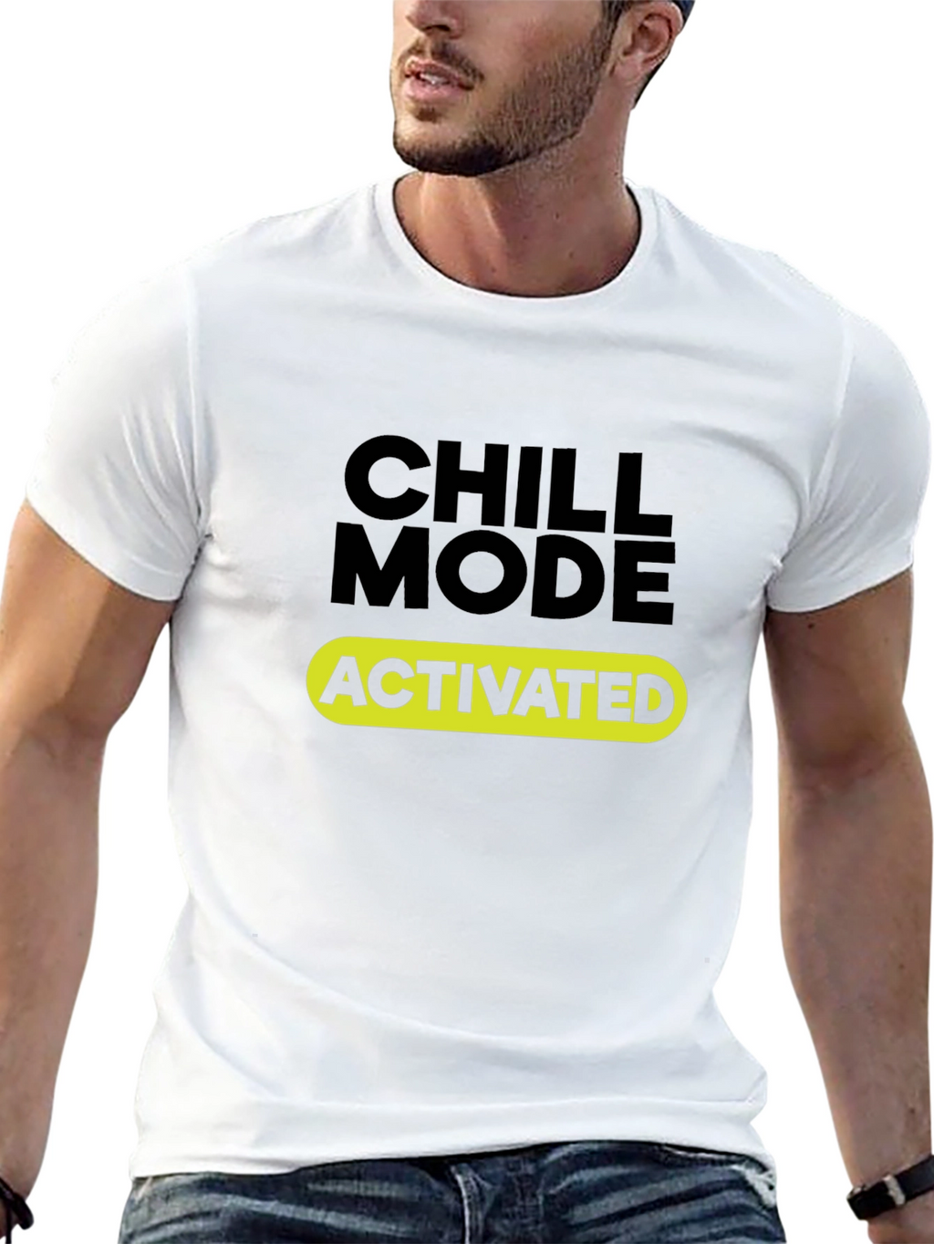 Chill Mode Activated Black T-Shirt