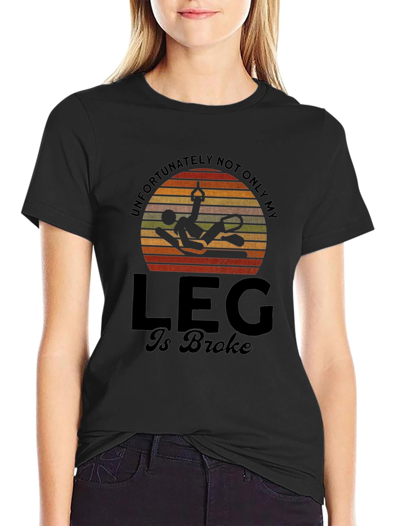 Funny Broken Leg T-Shirt - Circus Fail Humor