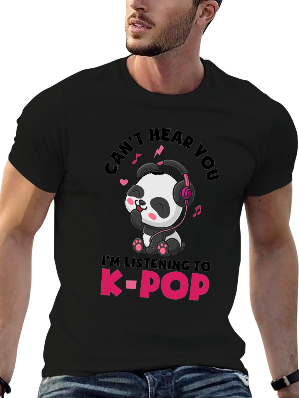 Cute Panda K-Pop T-Shirt - Unisex
