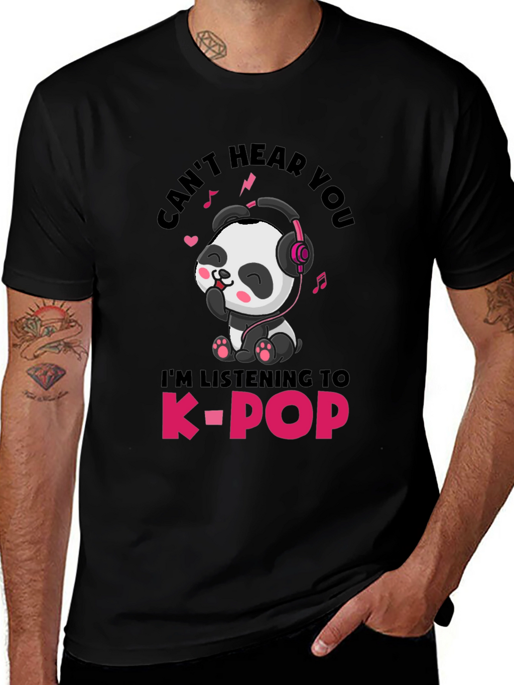 Cute Panda K-Pop T-Shirt - Unisex