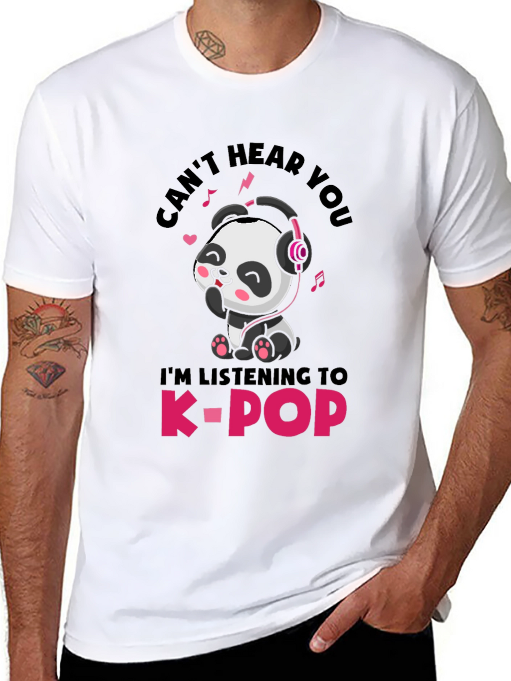Cute Panda K-Pop T-Shirt - Unisex