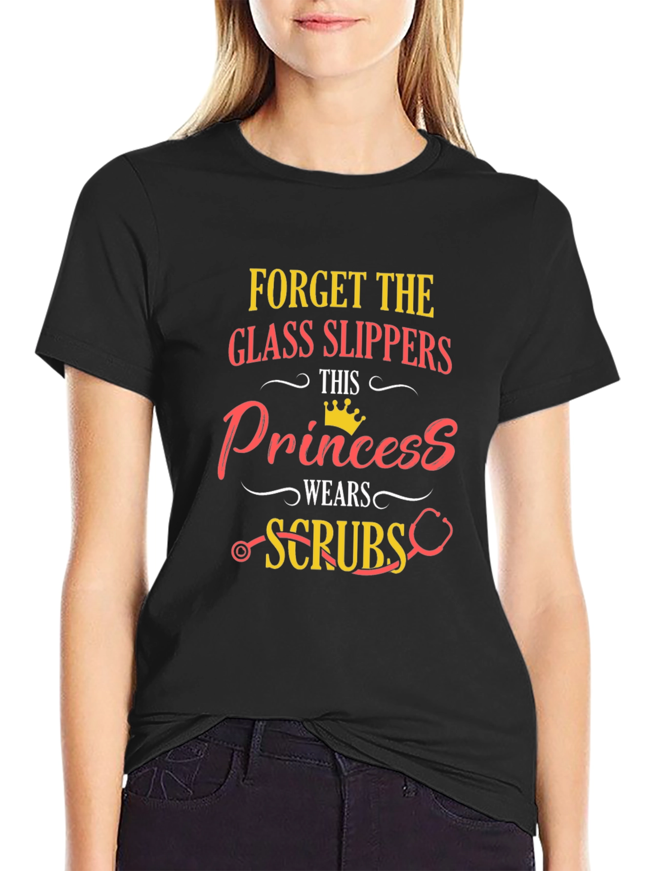 Princess Wears Scrubs Graphic Tee