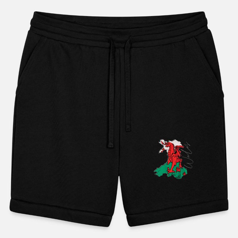 Wales Flag in Wales Map EN