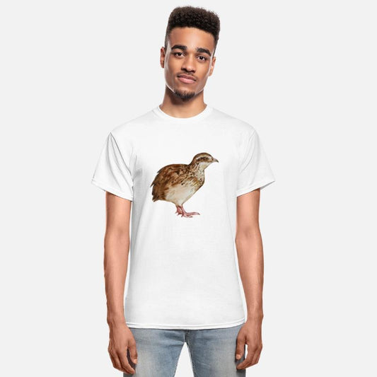 Watercolor illustration Farm Bird Quail