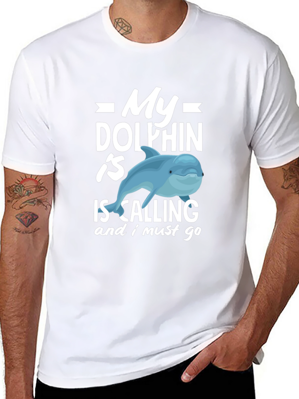 My Dolphin Is Calling Funny T-Shirt