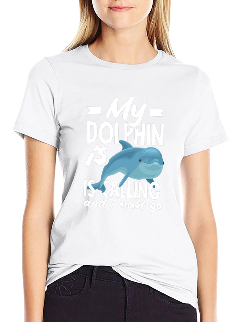My Dolphin Is Calling Funny T-Shirt