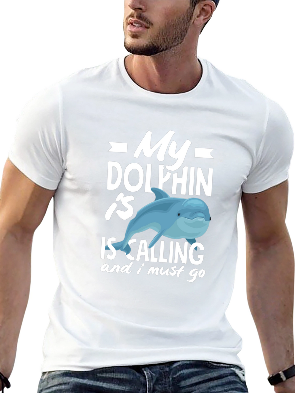 My Dolphin Is Calling Funny T-Shirt