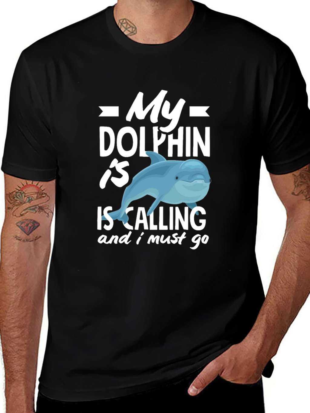My Dolphin Is Calling Funny T-Shirt