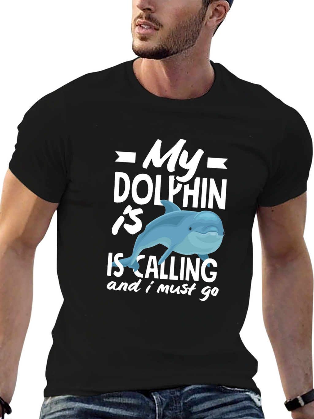 My Dolphin Is Calling Funny T-Shirt