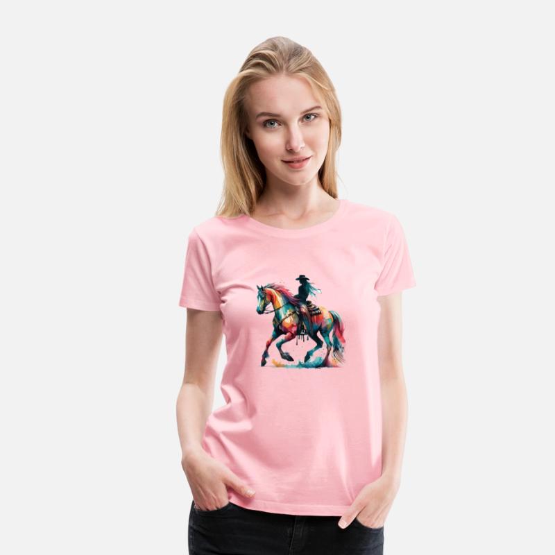 westernhorse Cowgirl Aquarell