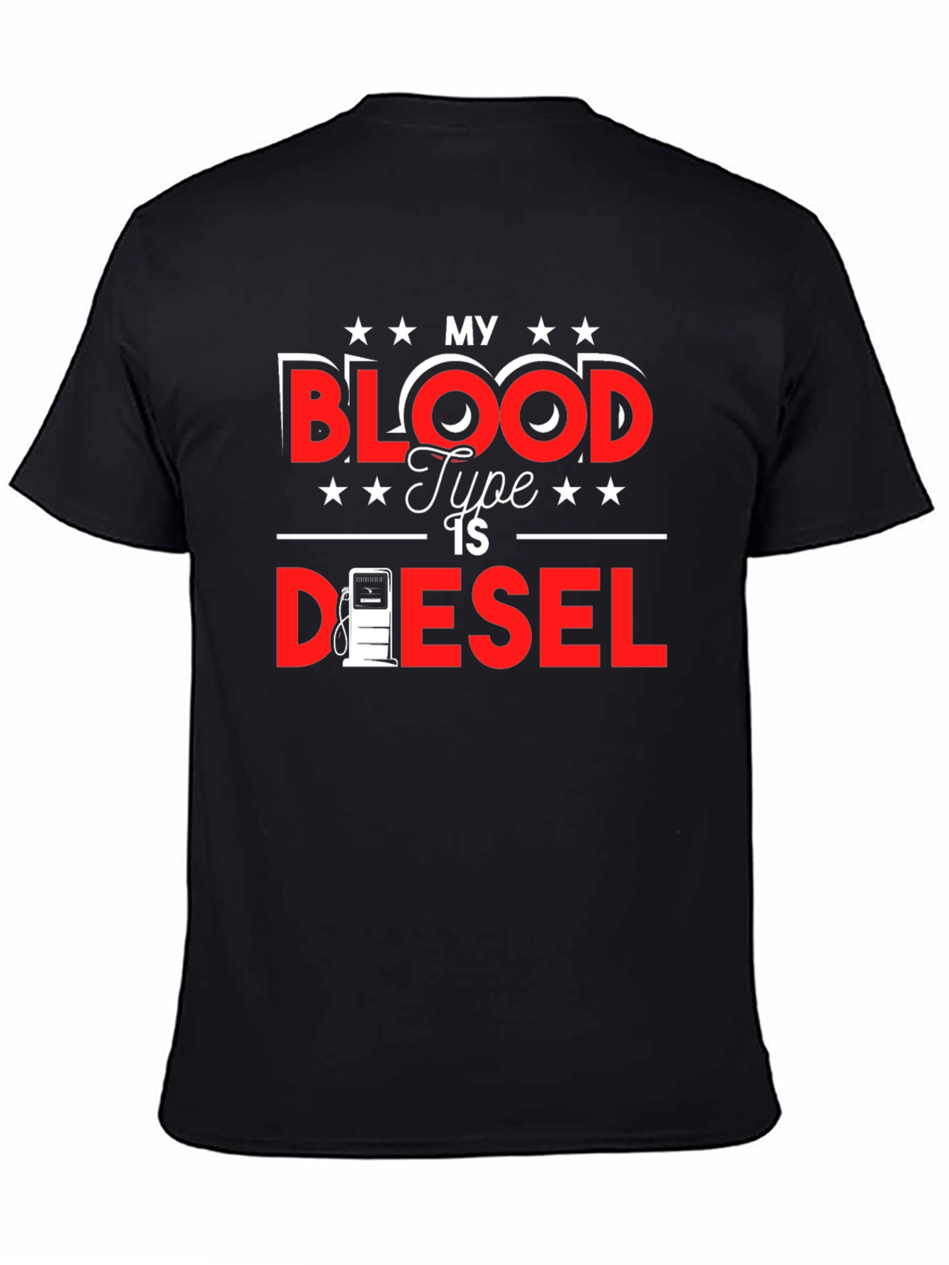 My Blood Type Is Diesel Black T-Shirt