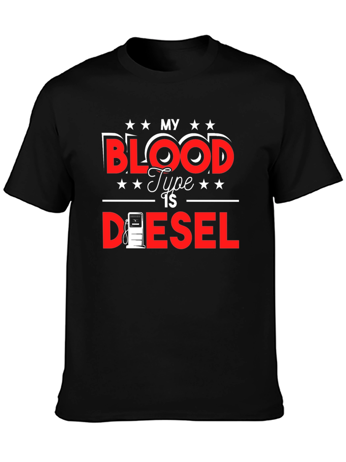 My Blood Type Is Diesel Black T-Shirt