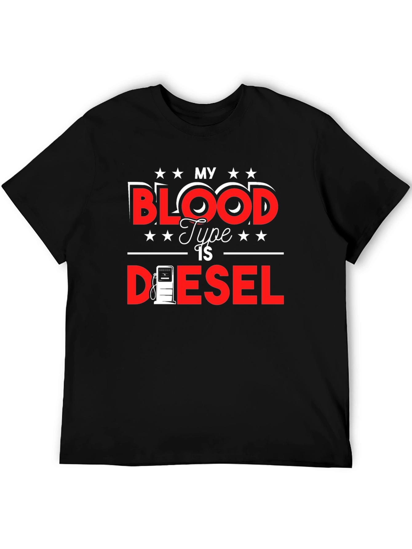 My Blood Type Is Diesel Black T-Shirt