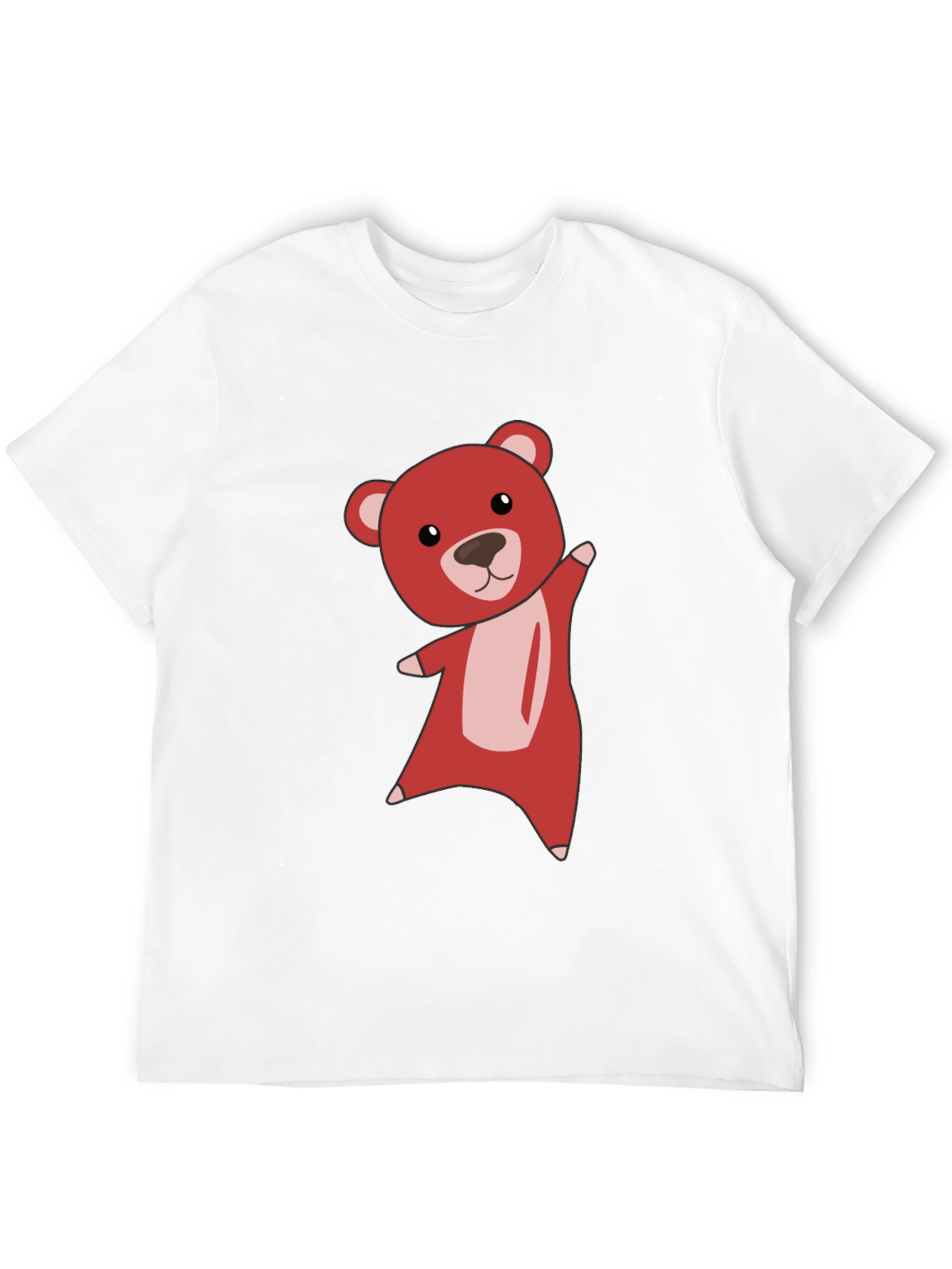 Cute Bear Graphic Tee - Soft Black T-Shirt
