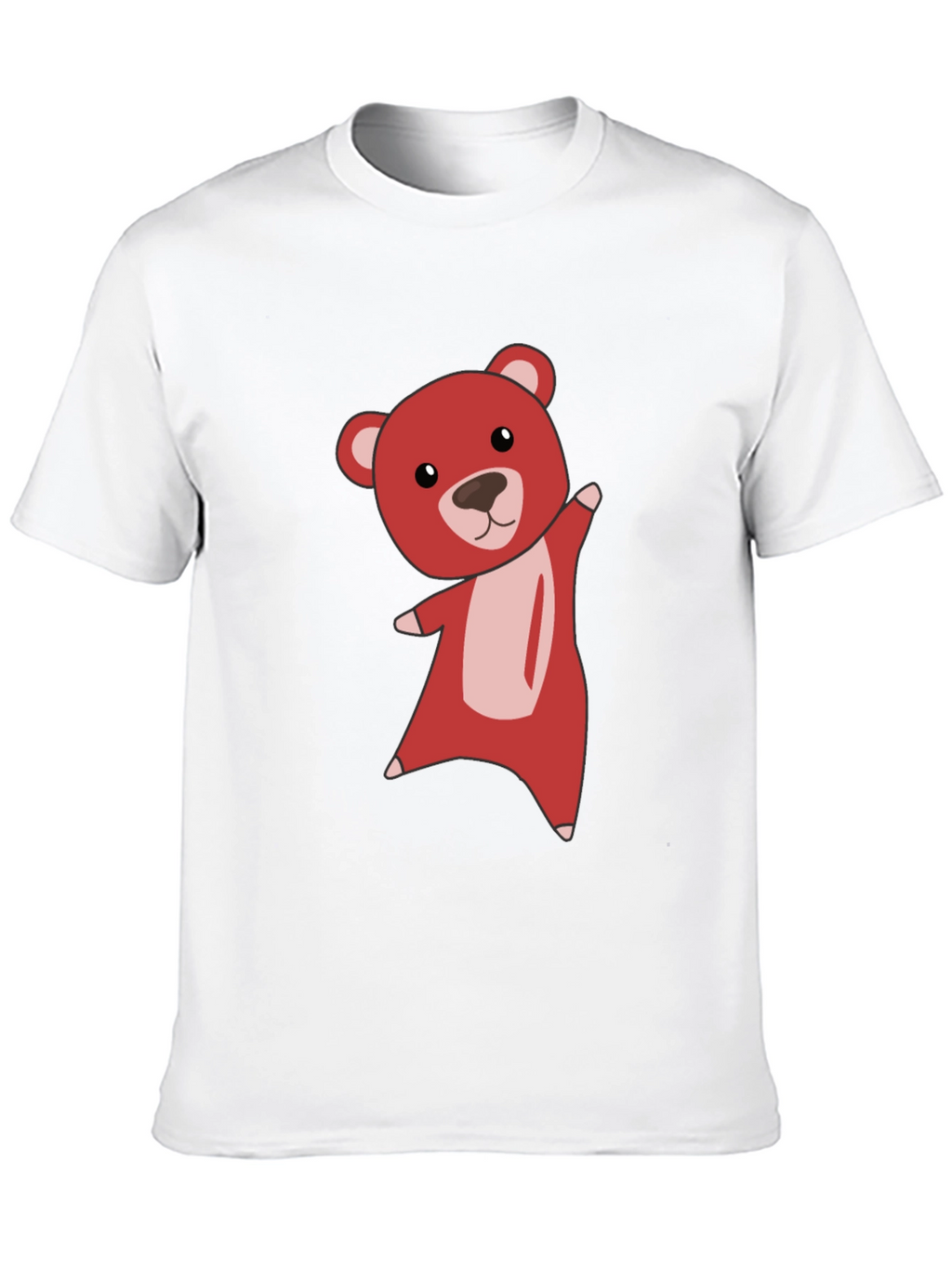Cute Bear Graphic Tee - Soft Black T-Shirt