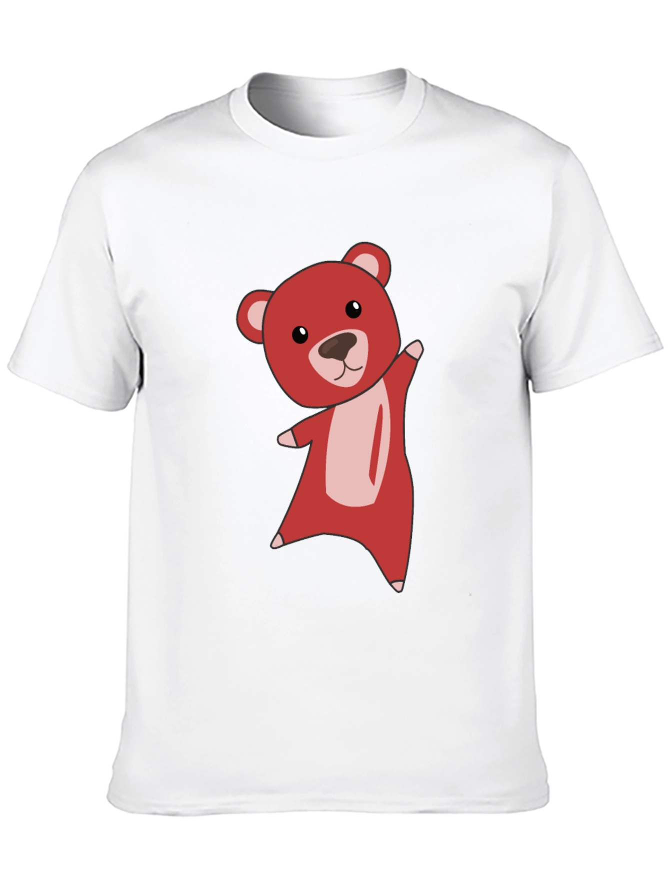 Cute Bear Graphic Tee - Soft Black T-Shirt