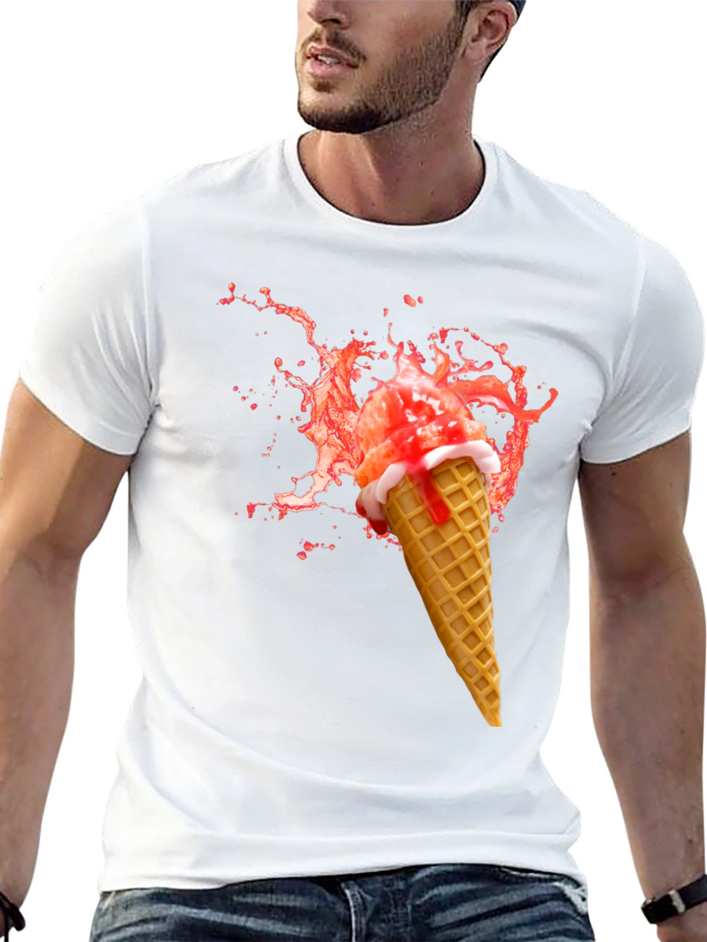 Ice Cream Cone Graphic T-Shirt