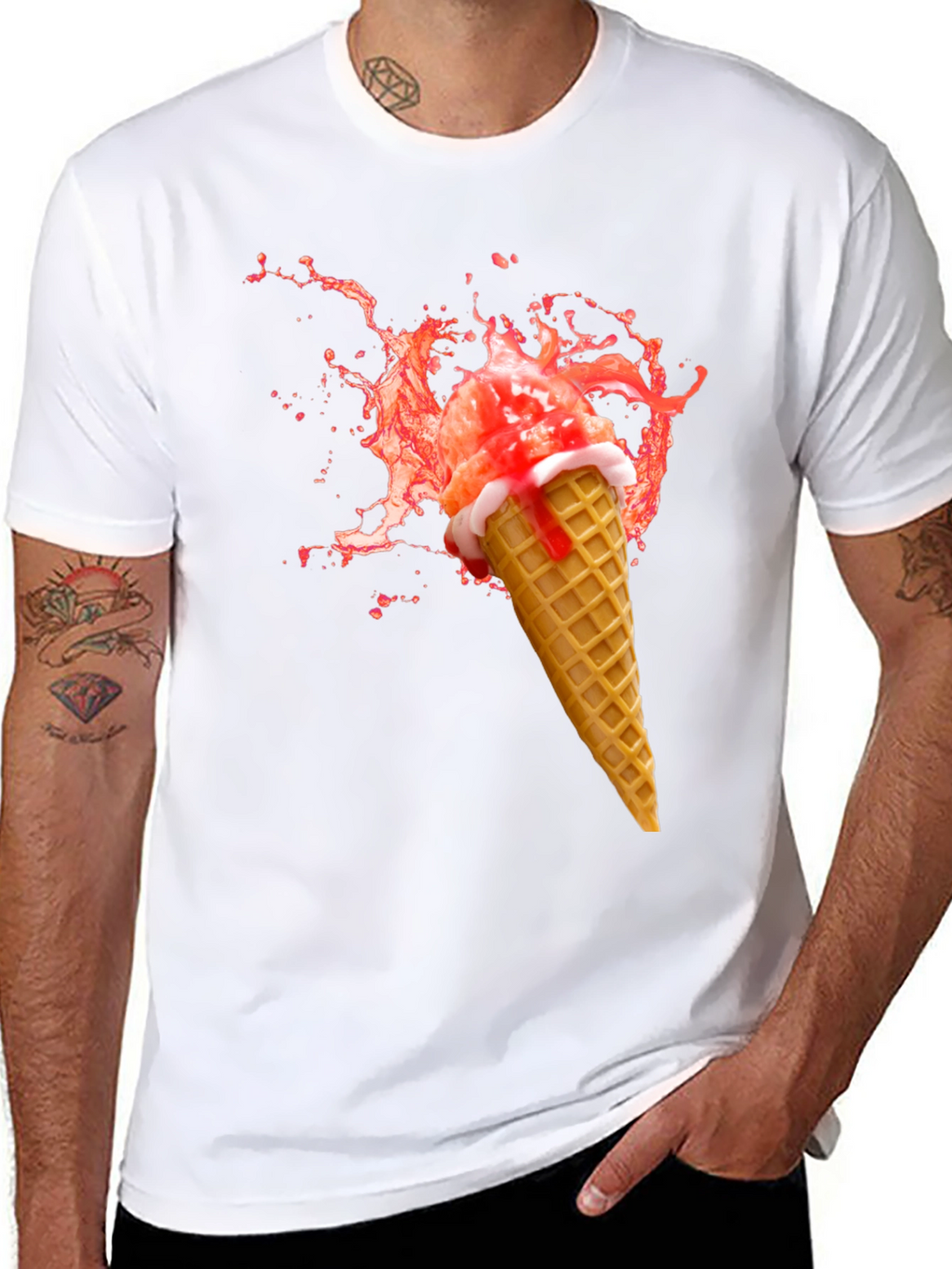 Ice Cream Cone Graphic T-Shirt