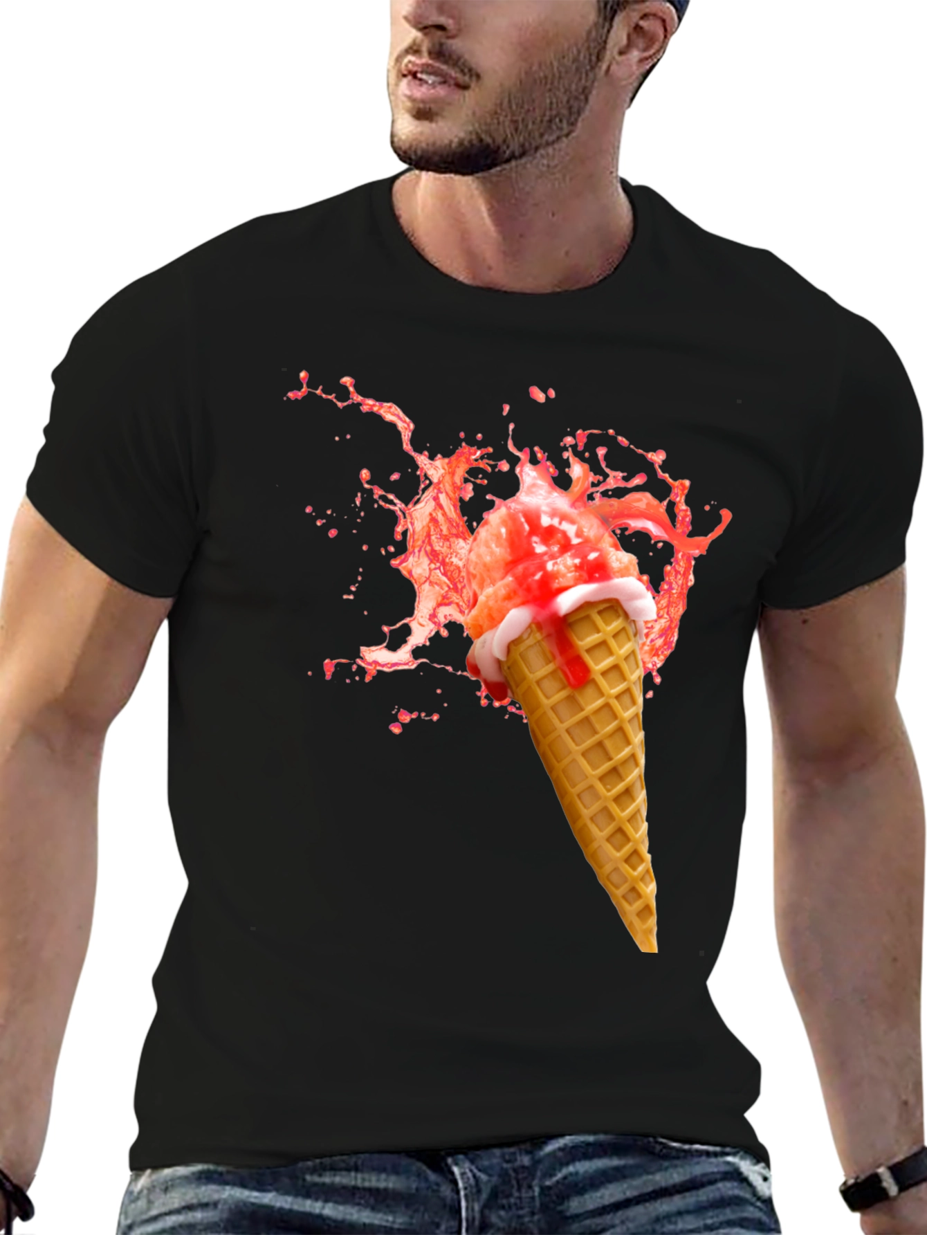 Ice Cream Cone Graphic T-Shirt