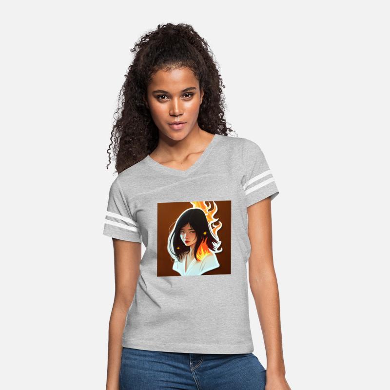 witch black hair sticker red orange yellow black