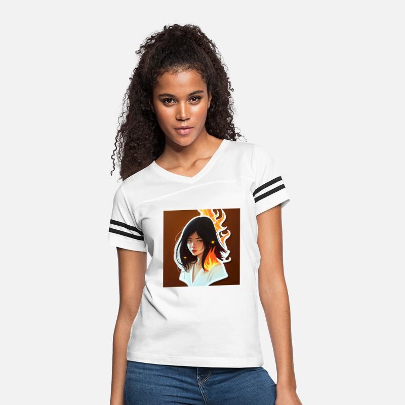 witch black hair sticker red orange yellow black