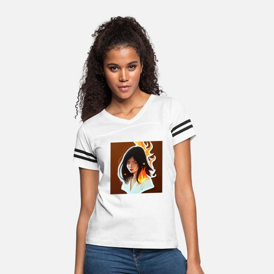 witch black hair sticker red orange yellow black