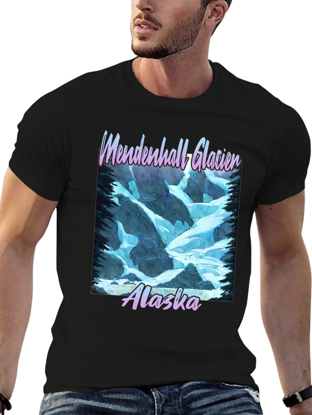 Mendenhall Glacier Alaska Graphic T-Shirt