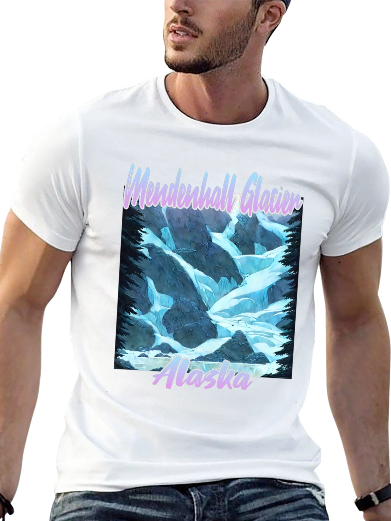 Mendenhall Glacier Alaska Graphic T-Shirt
