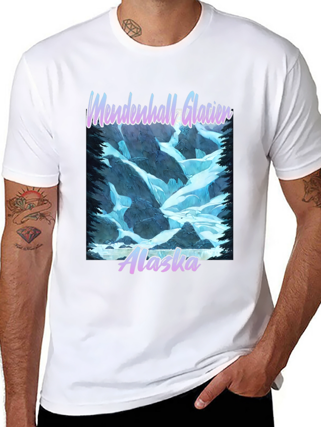 Mendenhall Glacier Alaska Graphic T-Shirt