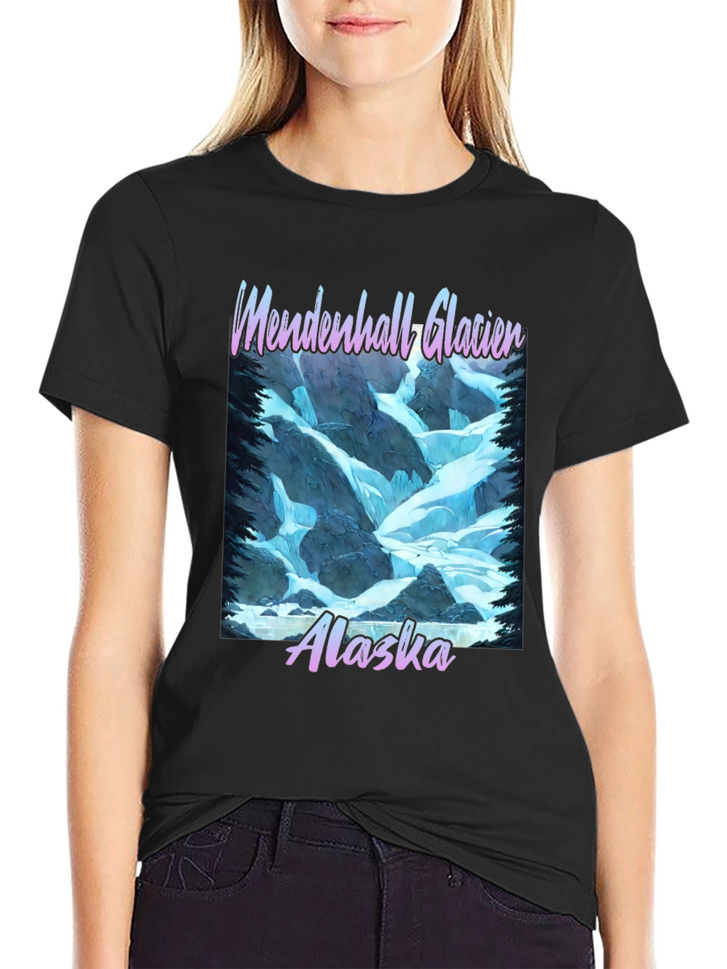 Mendenhall Glacier Alaska Graphic T-Shirt