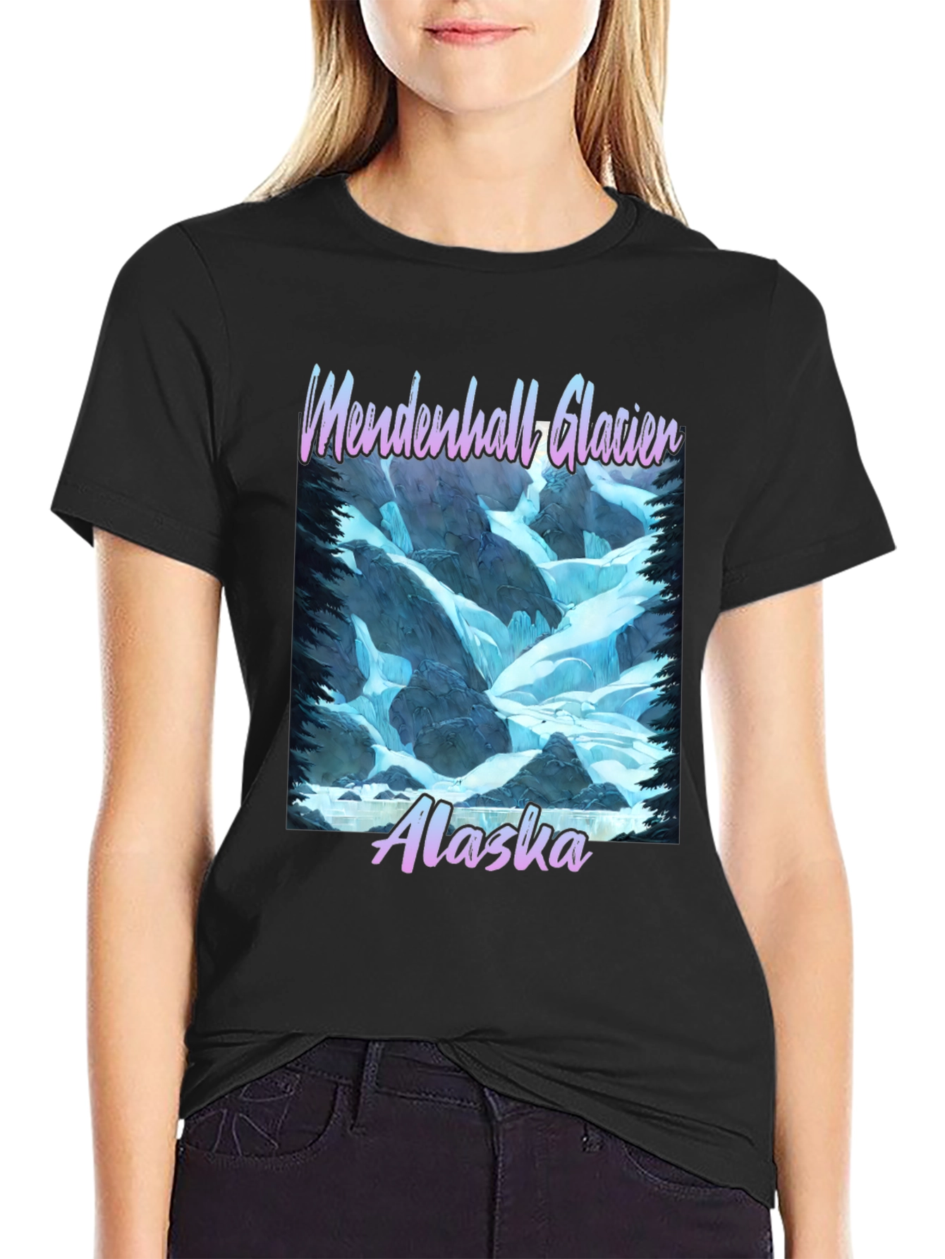 Mendenhall Glacier Alaska Graphic T-Shirt