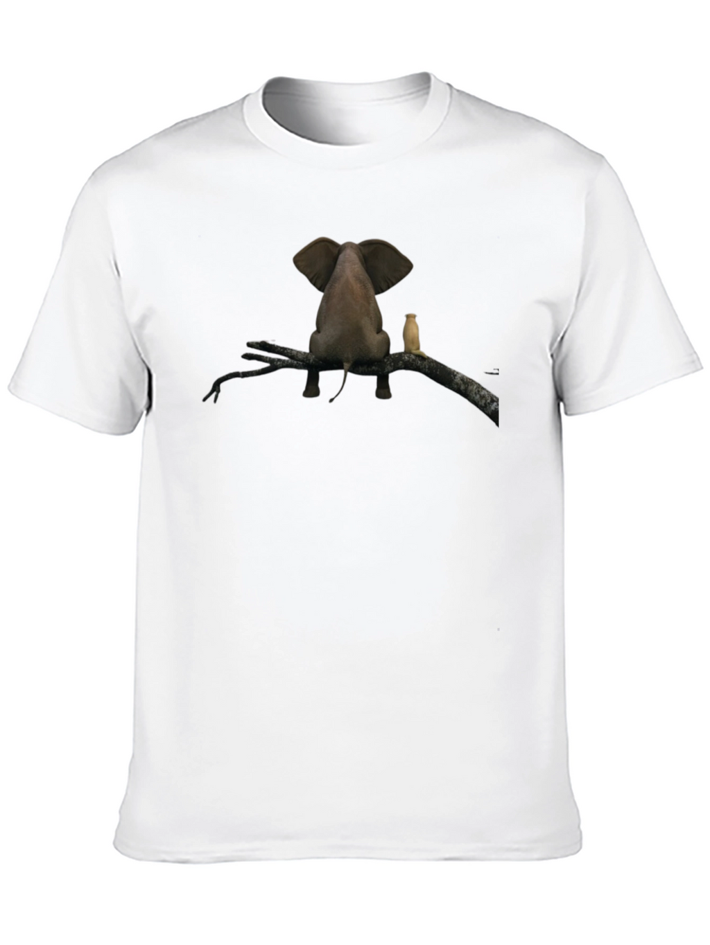 Elephant & Meercat Branch Black T-Shirt