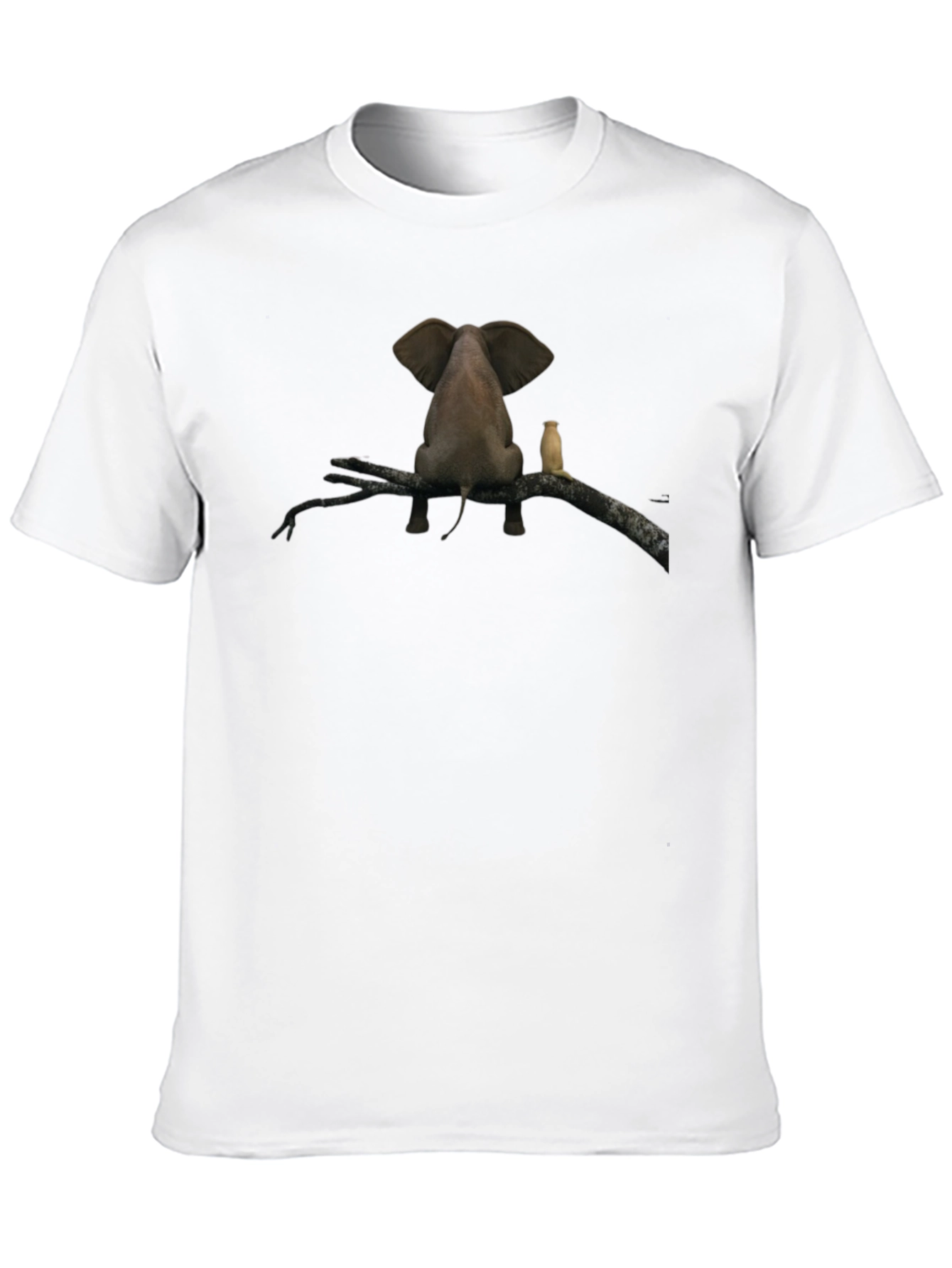 Elephant & Meercat Branch Black T-Shirt