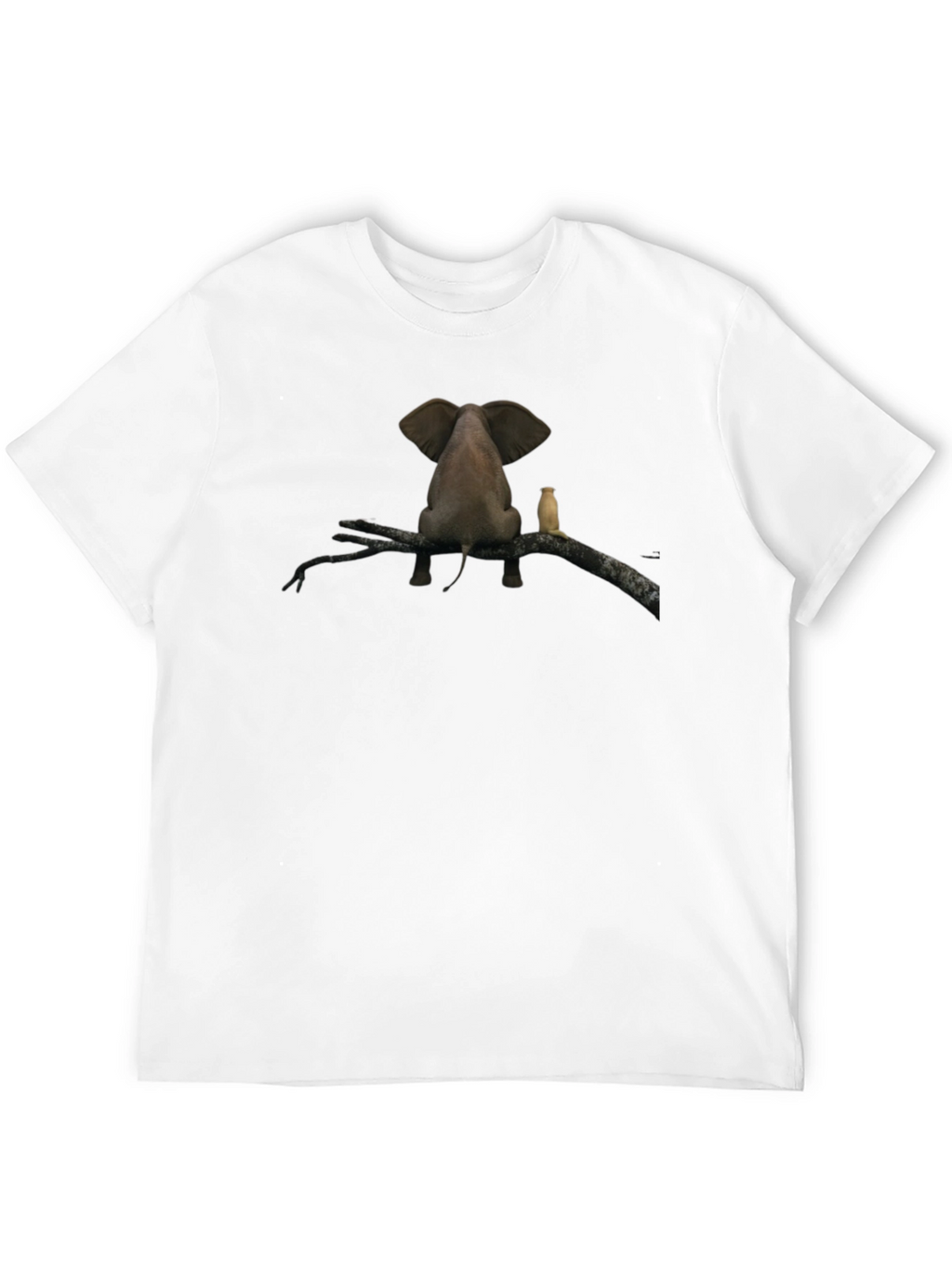 Elephant & Meercat Branch Black T-Shirt