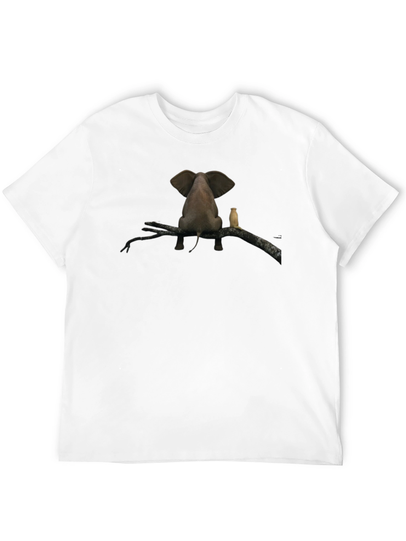 Elephant & Meercat Branch Black T-Shirt