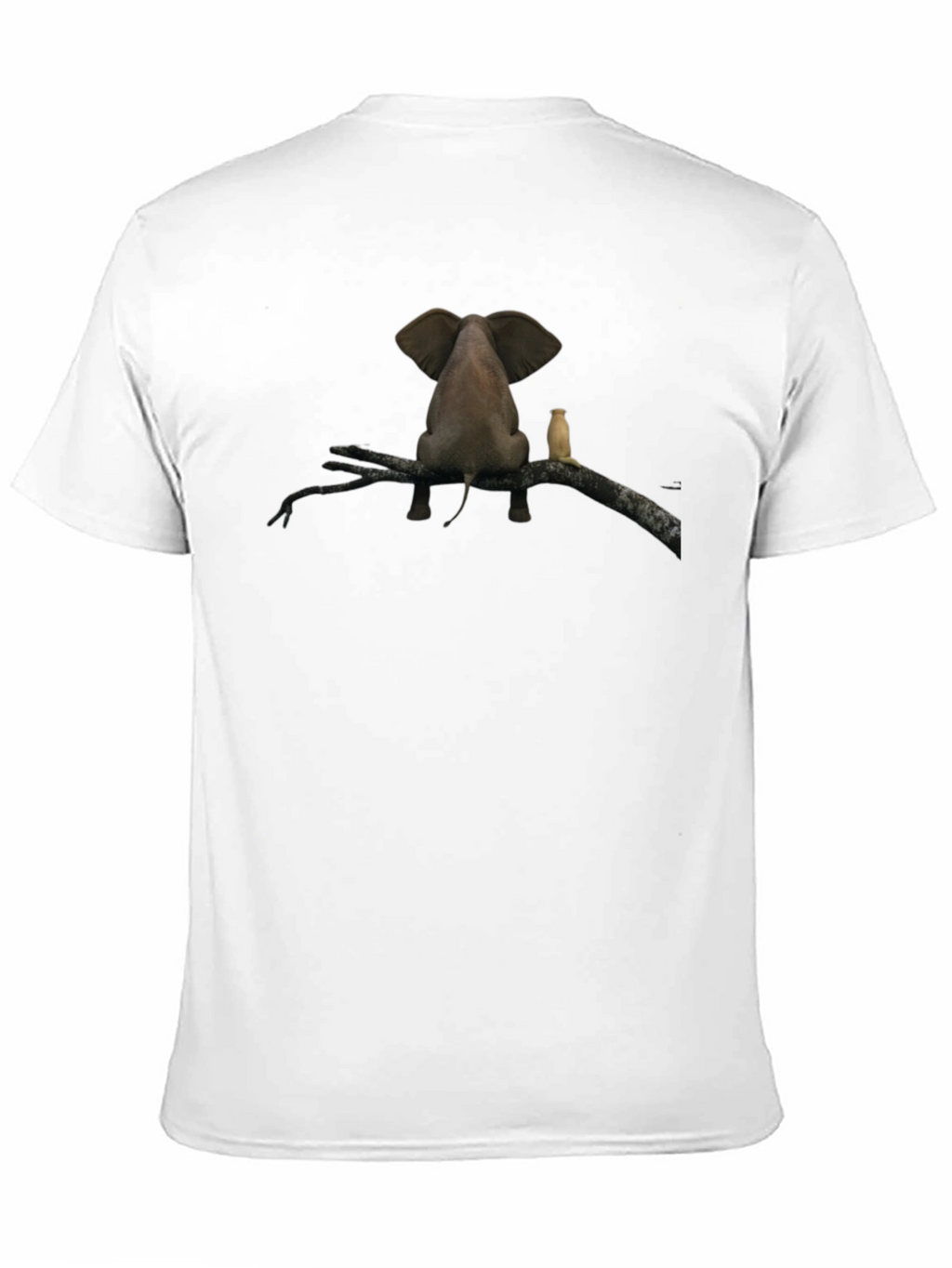 Elephant & Meercat Branch Black T-Shirt
