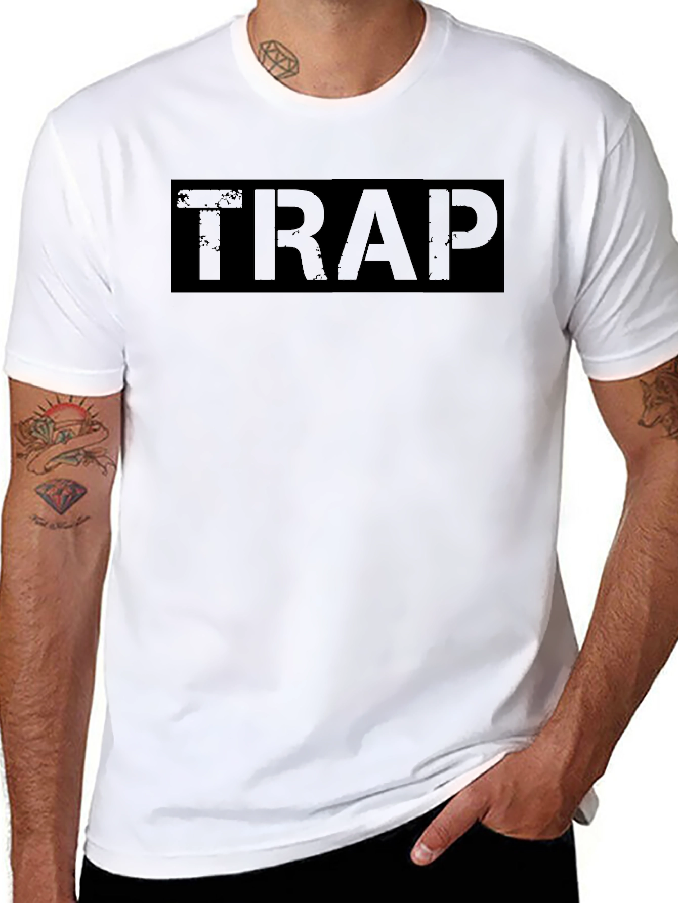 TRAP Graphic Tee - Mens Black Short Sleeve T-Shirt
