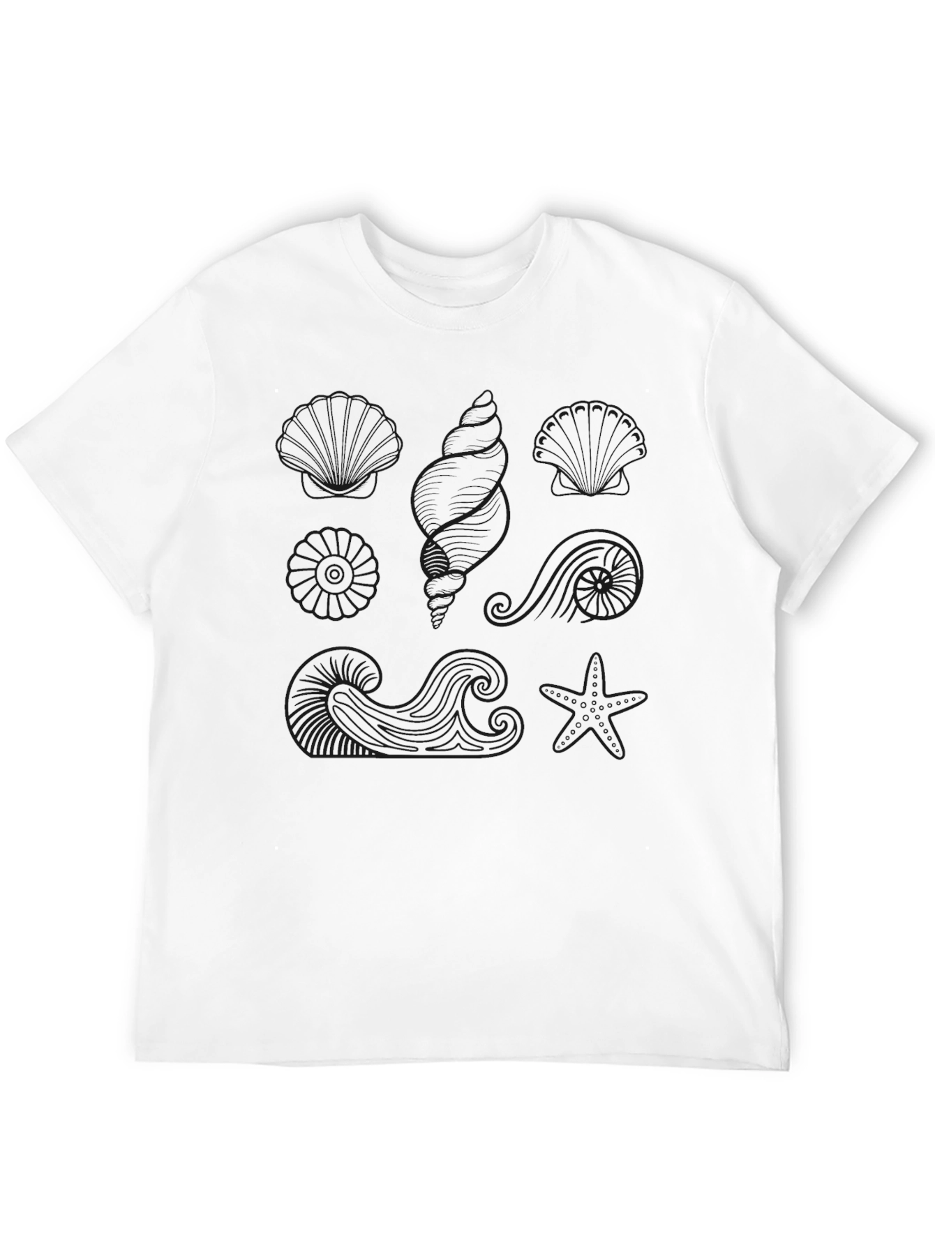 Ocean Life Graphic Black Tee