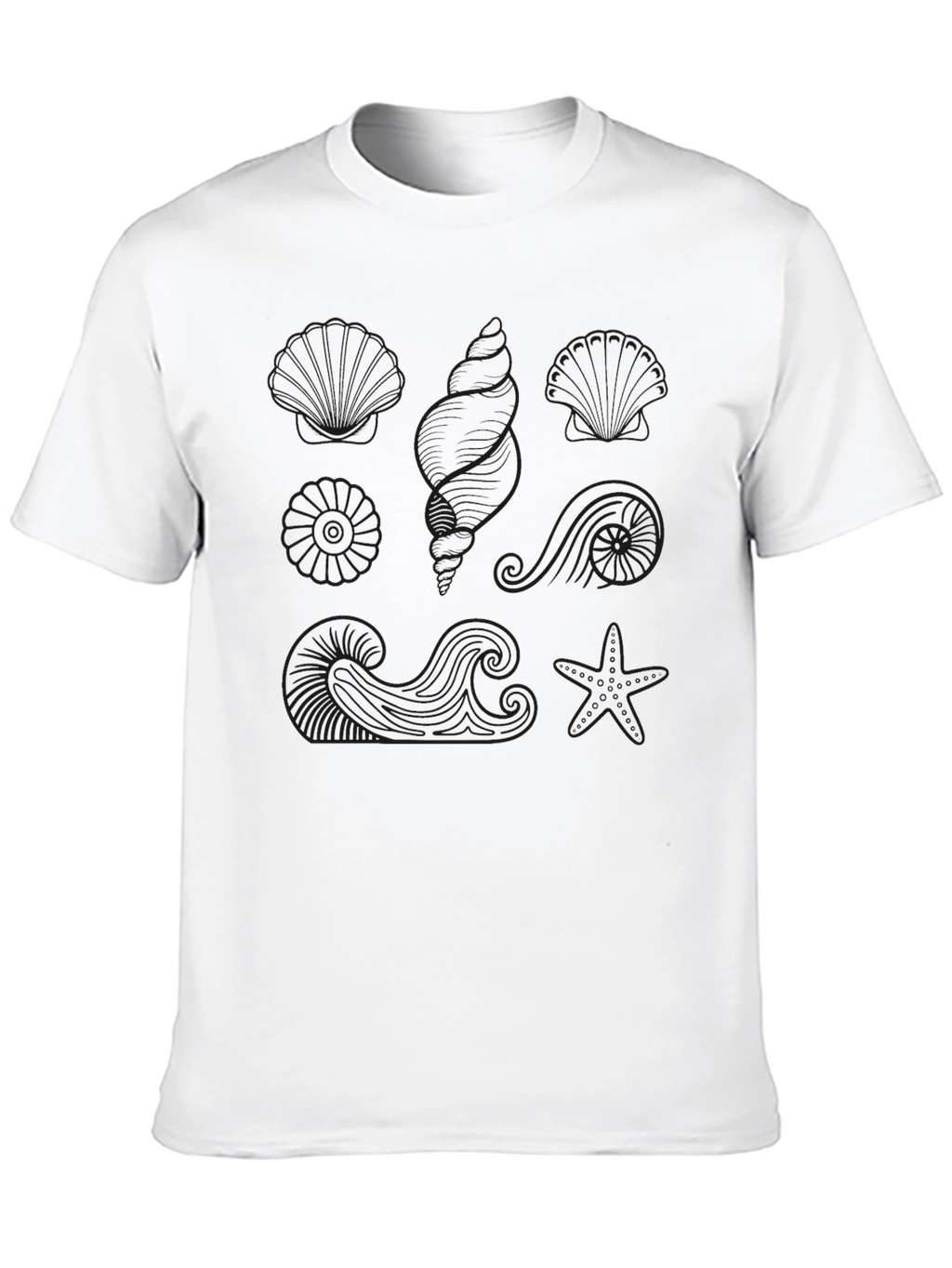 Ocean Life Graphic Black Tee