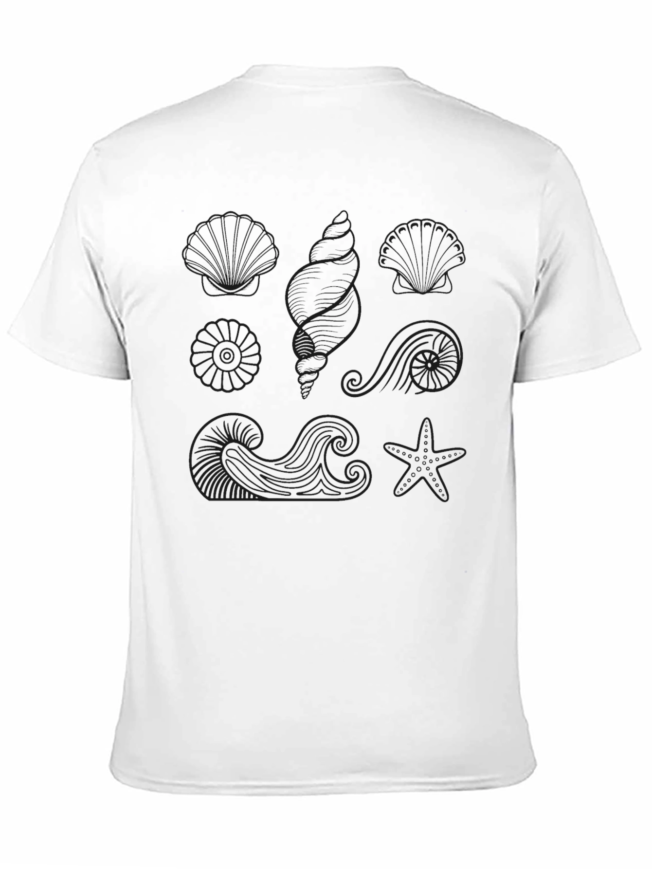 Ocean Life Graphic Black Tee