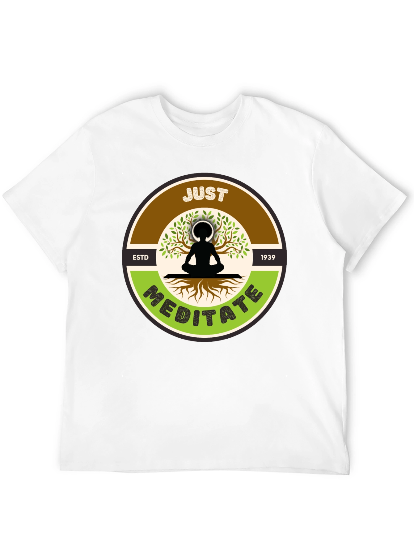 Just Meditate Black Graphic Tee