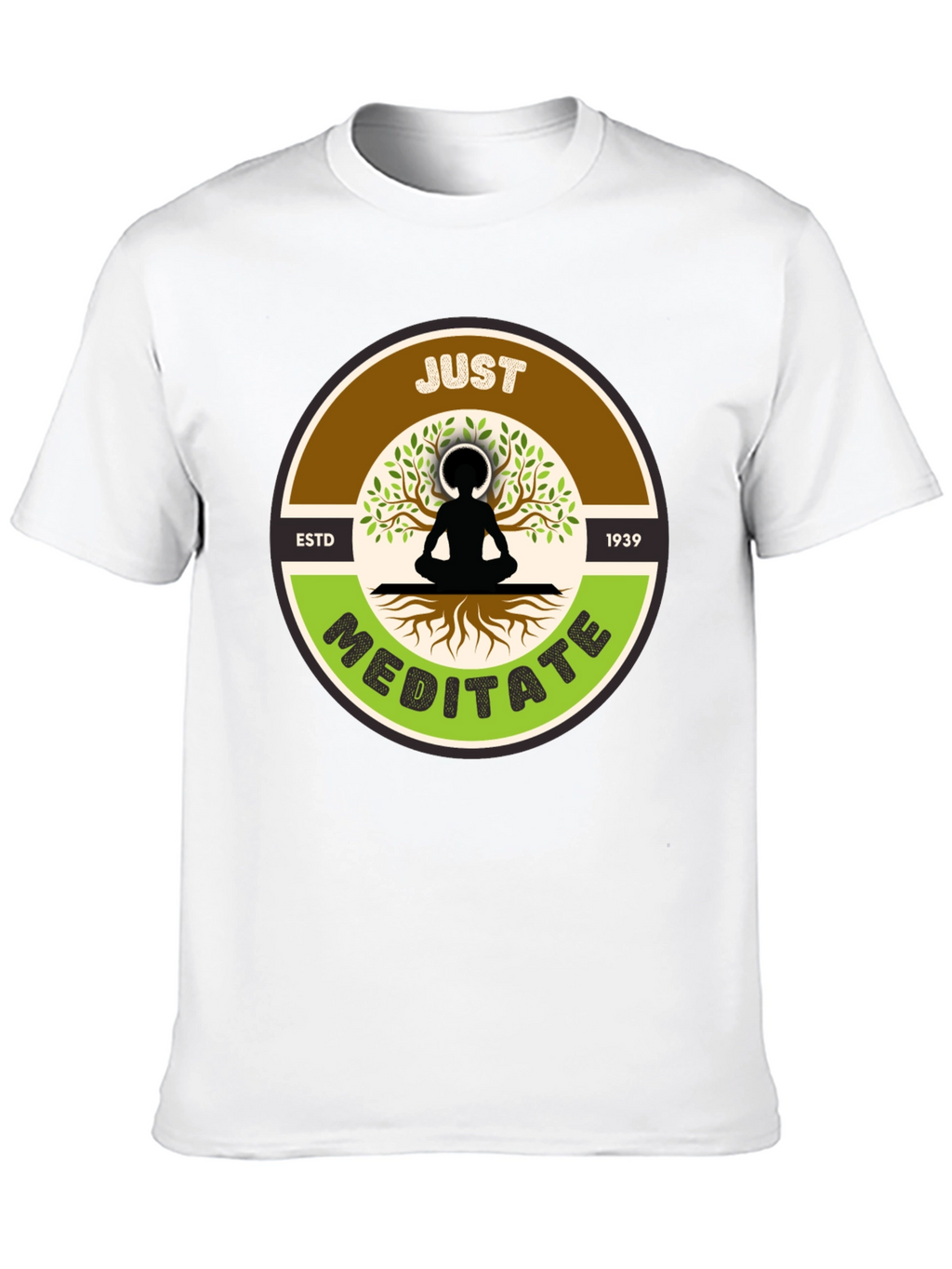Just Meditate Black Graphic Tee