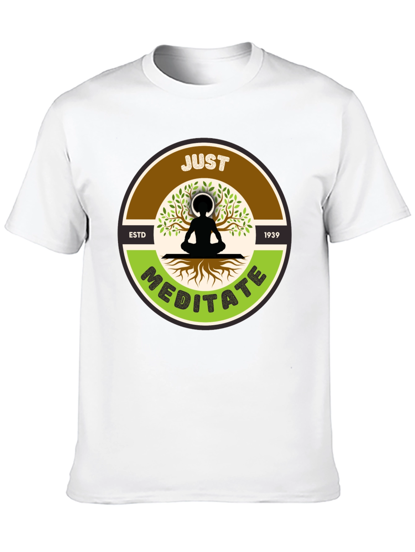 Just Meditate Black Graphic Tee