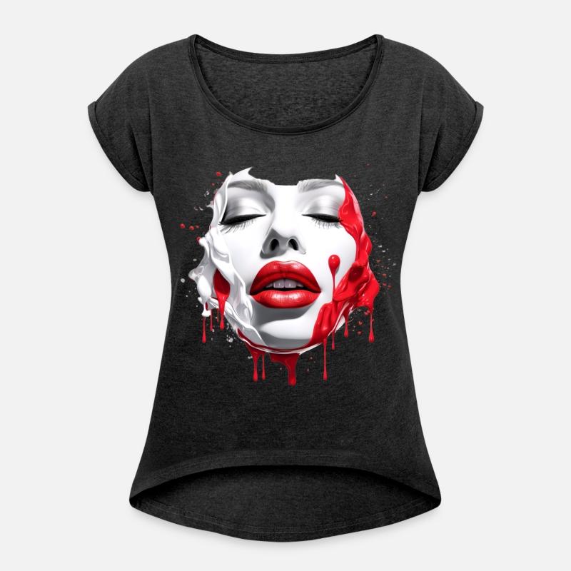 Woman Face Red Lips Feminine