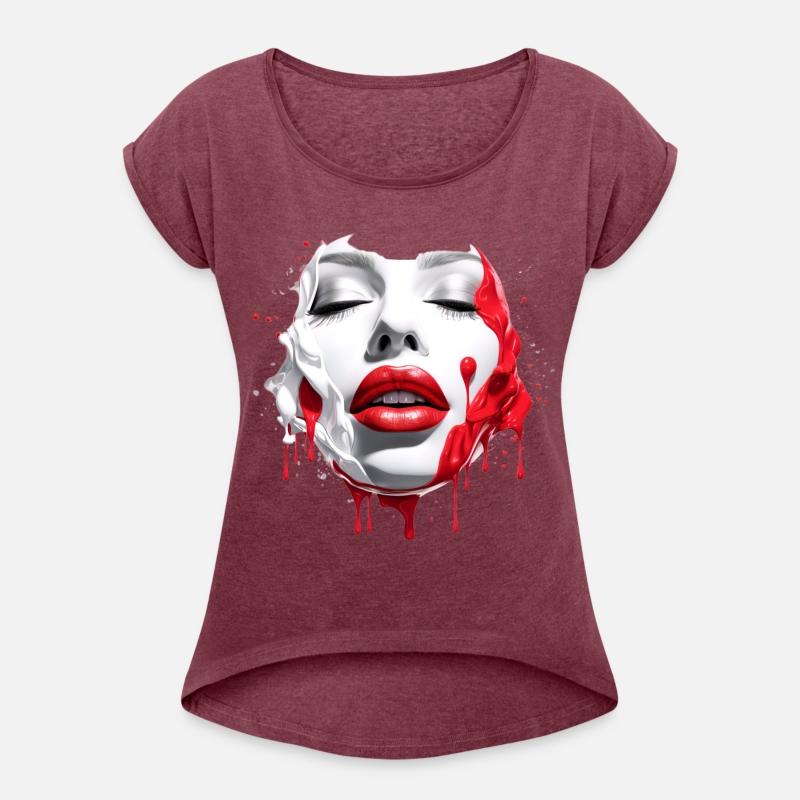 Woman Face Red Lips Feminine