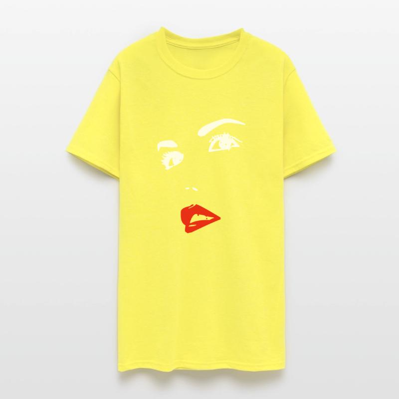 Women face with red lips