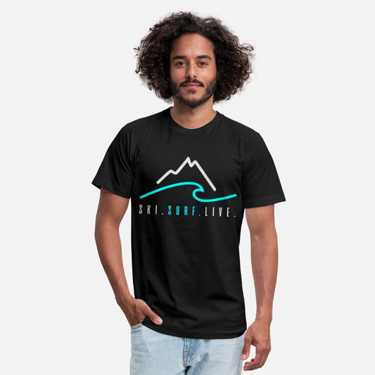 Womens Ski Surf Live V Neck T Shirt
